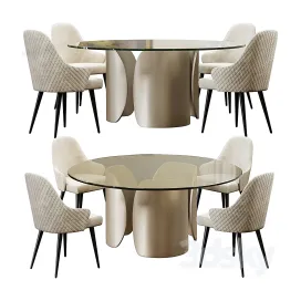 Ludwig chair table petalo round by reflex